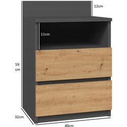 Noptiera TopEshop Malwa M1 (Anthracite/Artisan Oak) Thumb