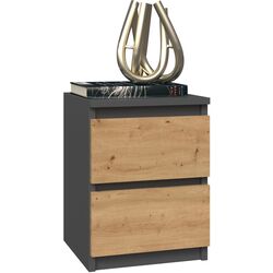 Тумба прикроватная TopEshop Malwa M2 (Anthracite/Artisan Oak) Thumb