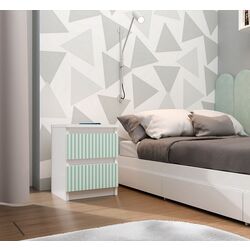 Тумба прикроватная TopEshop Malwa M2 Arteso (White/Mint)