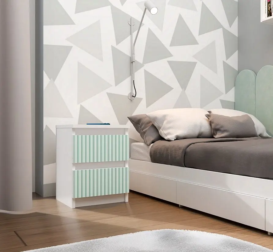 Тумба прикроватная TopEshop Malwa M2 Arteso (White/Mint)