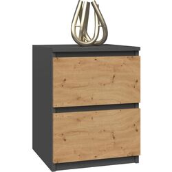 Тумба прикроватная TopEshop Malwa W2 (Anthracite/Artisan Oak) Thumb