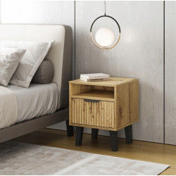 Тумба прикроватная TopEshop Scandi 1S Slim (Artisan Oak)