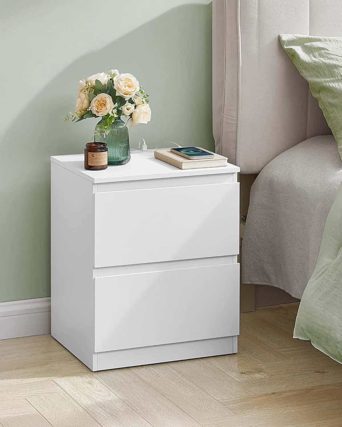 Набор прикроватных тумбочек Vasagle Kailyn LET821W02 (White) - 2