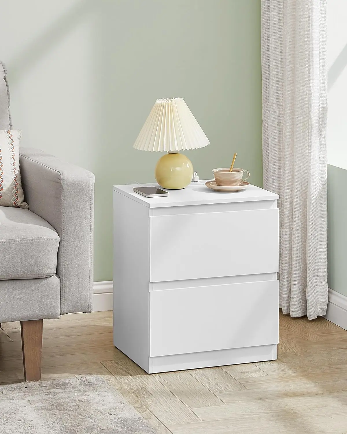 Набор прикроватных тумбочек Vasagle Kailyn LET821W02 (White) - 3
