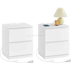 Набор прикроватных тумбочек Vasagle Kailyn LET821W02 (White)
