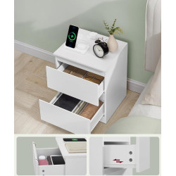 Набор прикроватных тумбочек Vasagle Kailyn LET821W02 (White) Thumb