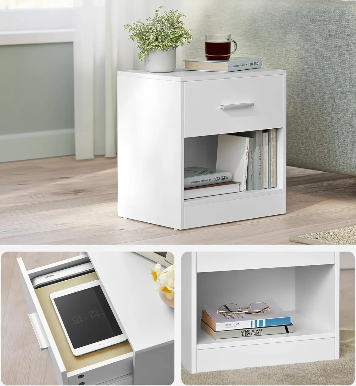 Set de noptiere Vasagle LET819T14 (White)