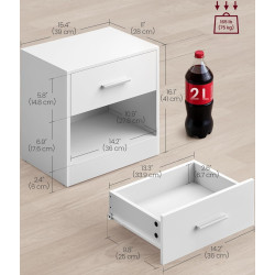 Set de noptiere Vasagle LET819T14 (White) Thumb