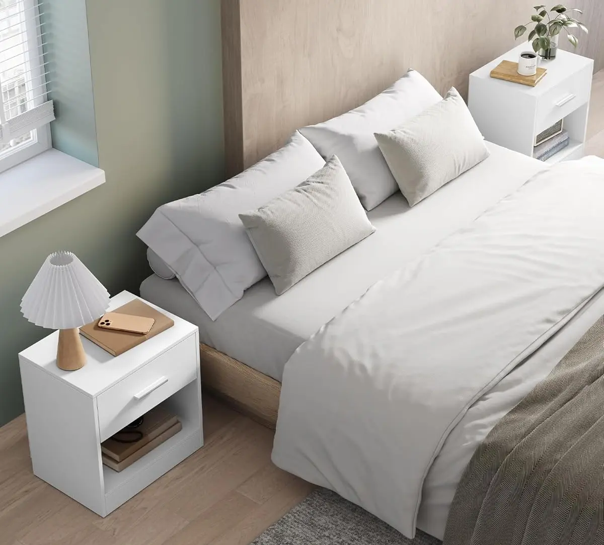 Set de noptiere Vasagle LET819T14 (White)