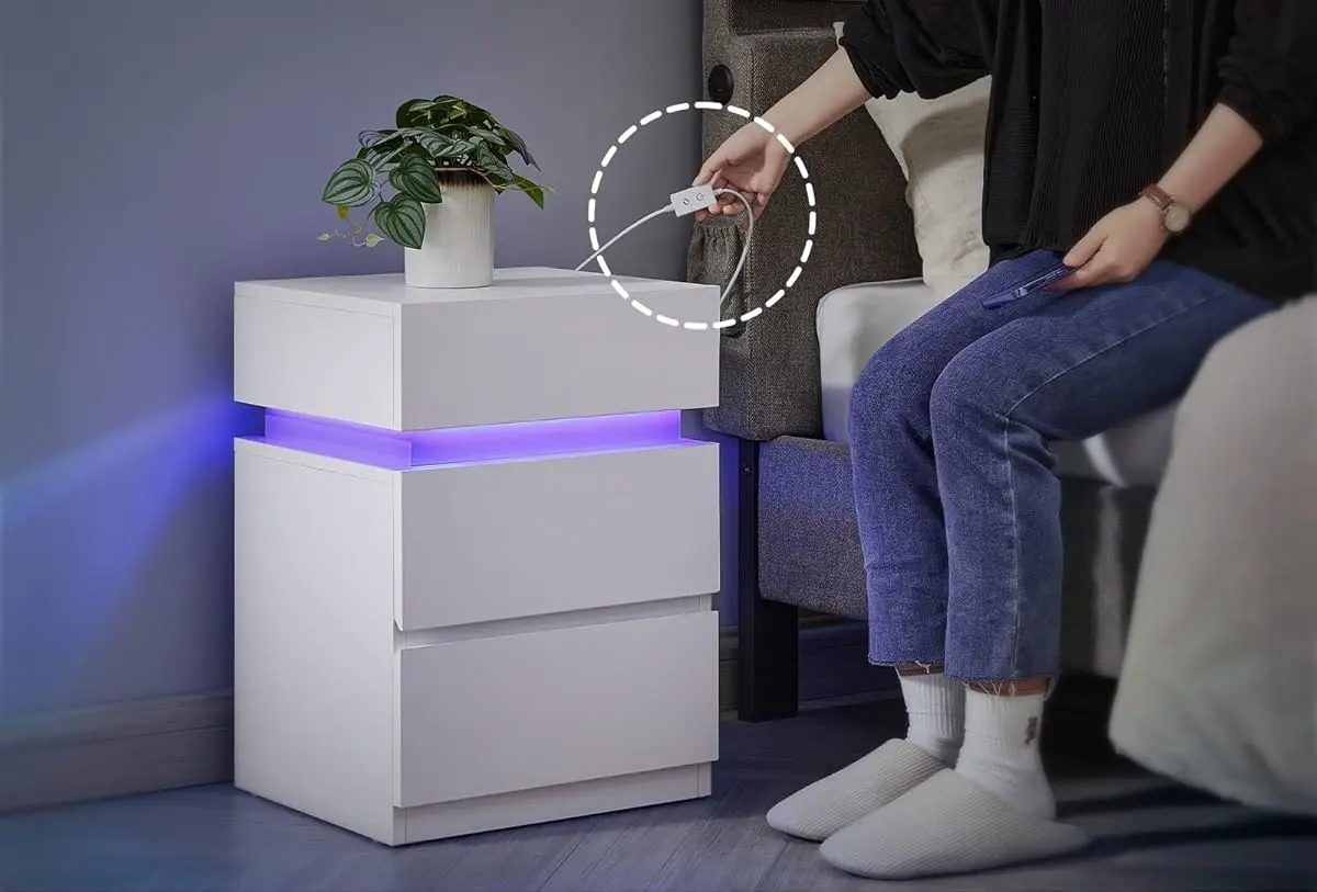 Тумба прикроватная Vasagle LET630T10 (White) - 6