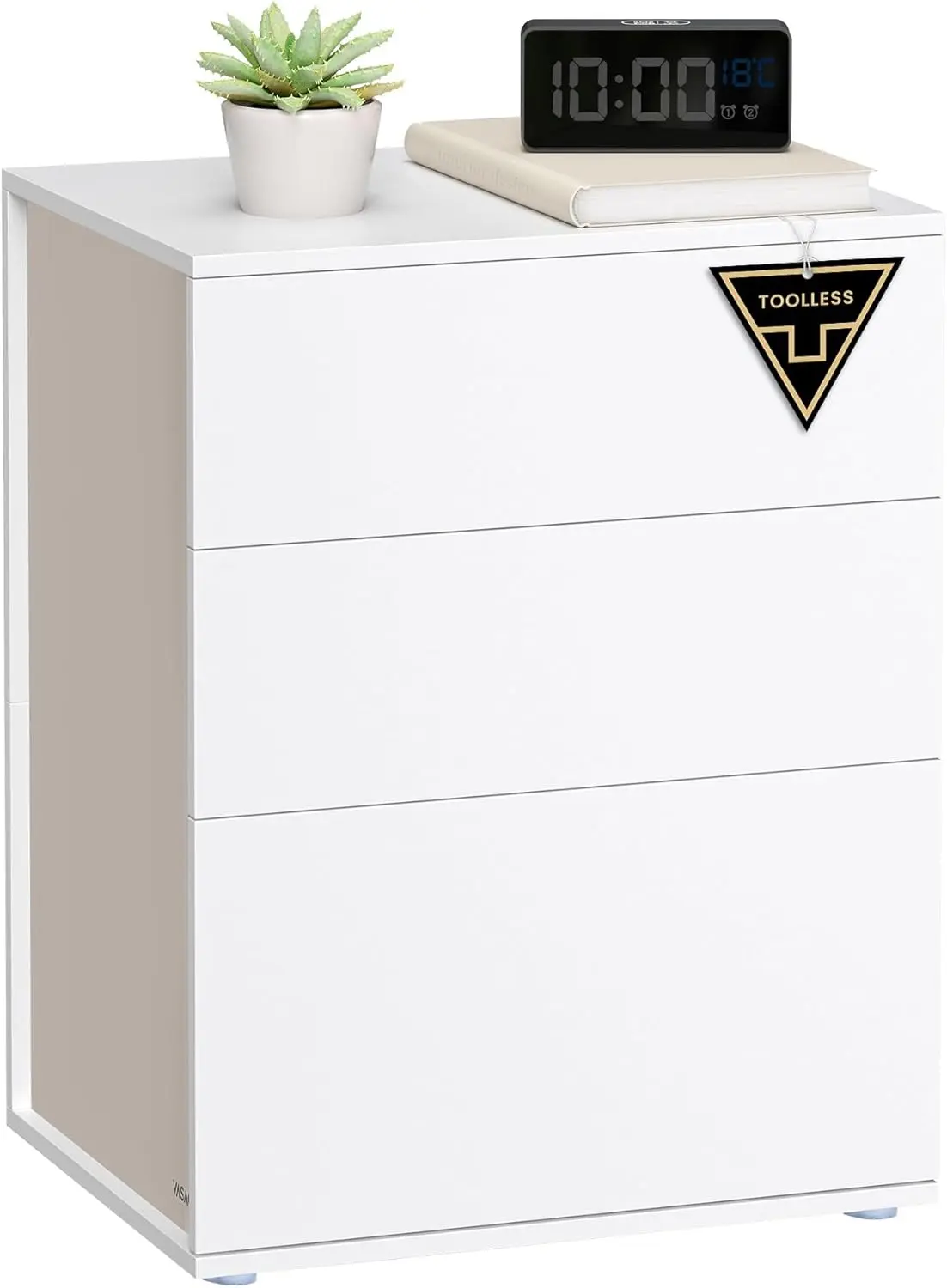 Noptiera Vasagle LET778W01 (White/Cappuccino)