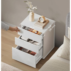 Noptiera Vasagle LET778W01 (White/Cappuccino) Thumb