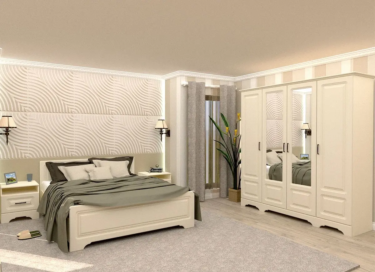 Тумба прикроватная Yasen Бостон 1Ш (Слоновая кость/Ваниль Супермат) - 2