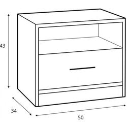 Noptiera Yasen Nepo KOM1S (Sonoma Oak/Nymphea Alba) Thumb