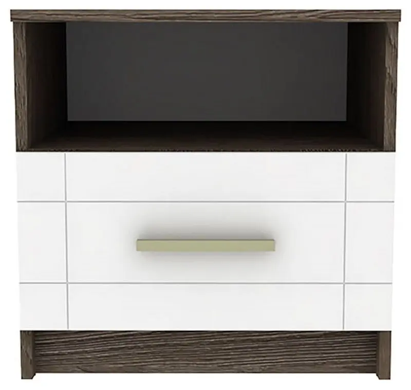 Noptiera Yasen Tenessi MDF (Ilm Bergamo/White Gloss)