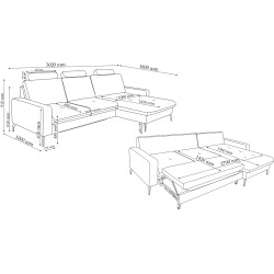 Диван угловой Charmbed Bristol King 08 (Dove) Thumb