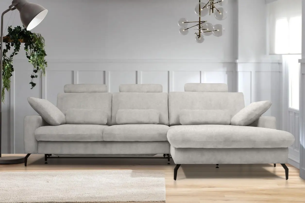 Canapea de colt Charmbed Bristol Mono 03 (Light Grey)