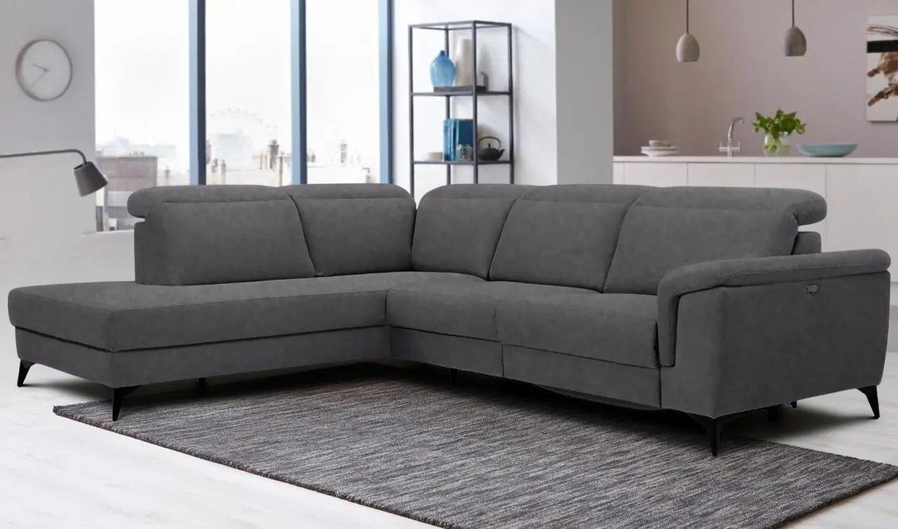 Canapea de colt Charmbed Cornwall Mono 07 stanga (Dark Grey)