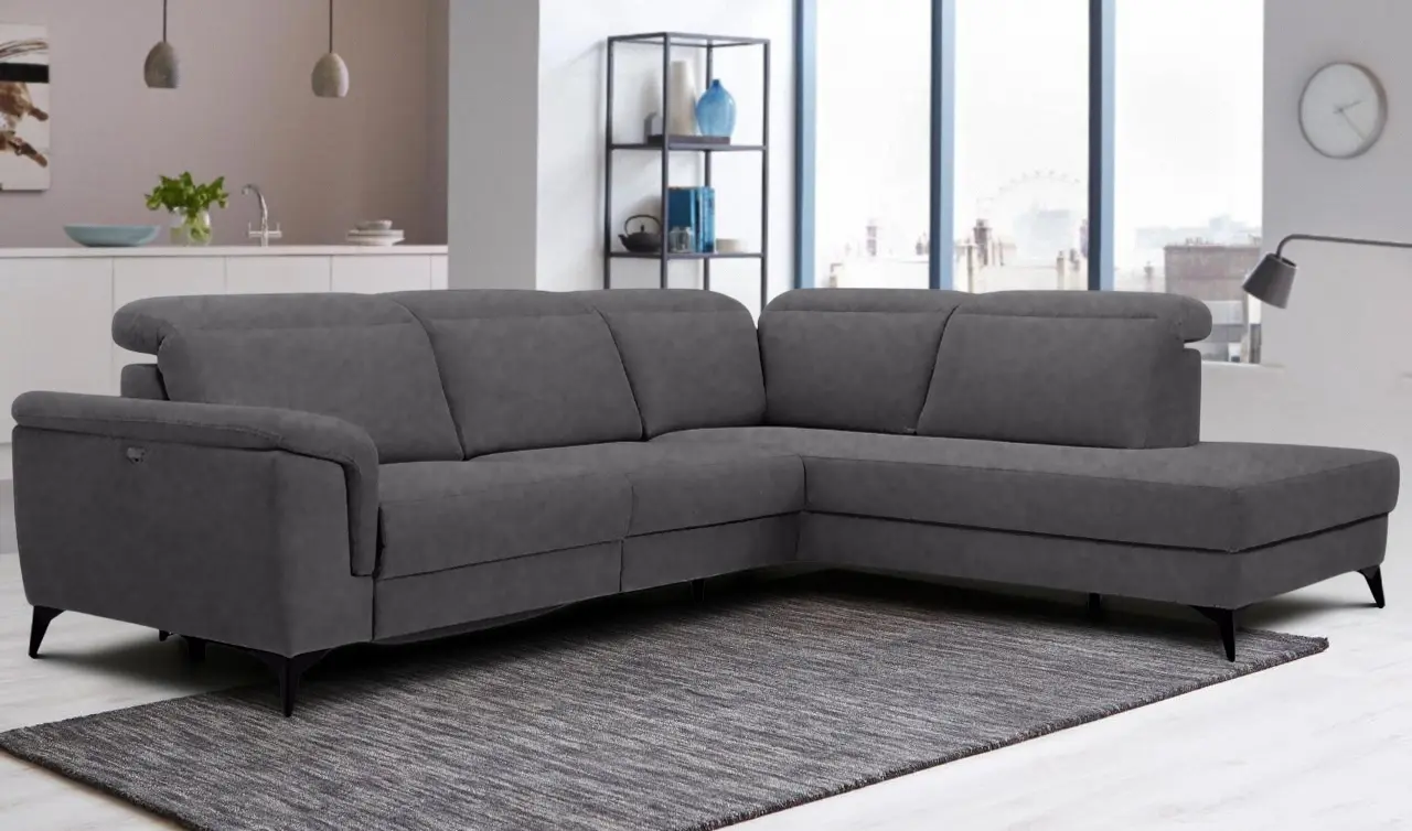 Canapea de colt Charmbed Cornwall Mono 07 dreapta (Dark Grey)