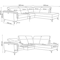 Диван угловой Charmbed Cornwall Whisper 17 лево (Grey) Thumb