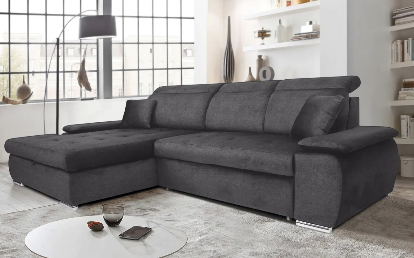 Диван угловой Charmbed Lester Mono 07 лево (Dark Grey)