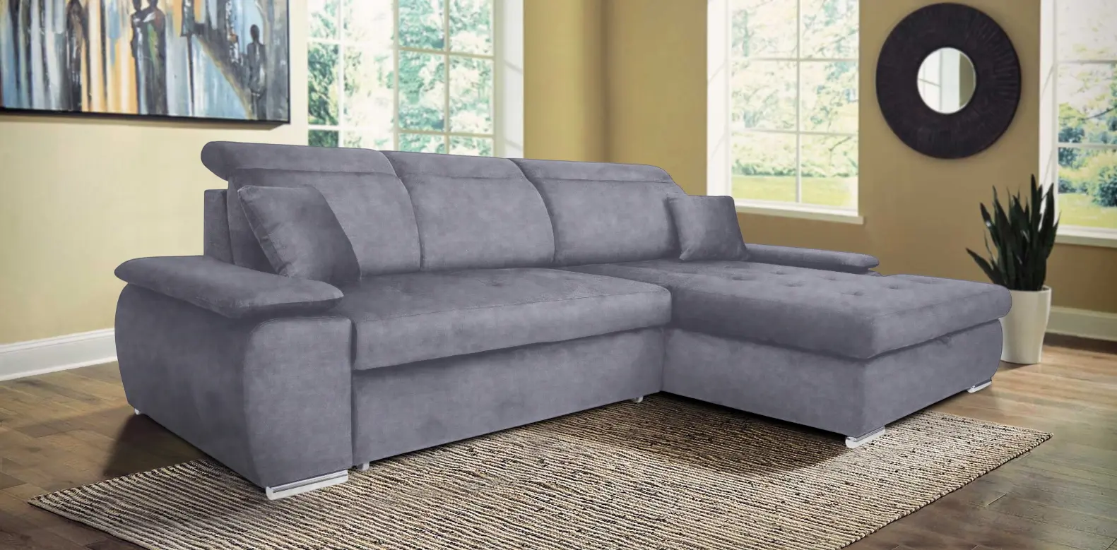 Диван угловой Charmbed Lester Whisper 17 право (Grey)