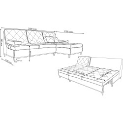 Диван угловой Charmbed London-3 Mono 03 (Light Grey) Thumb