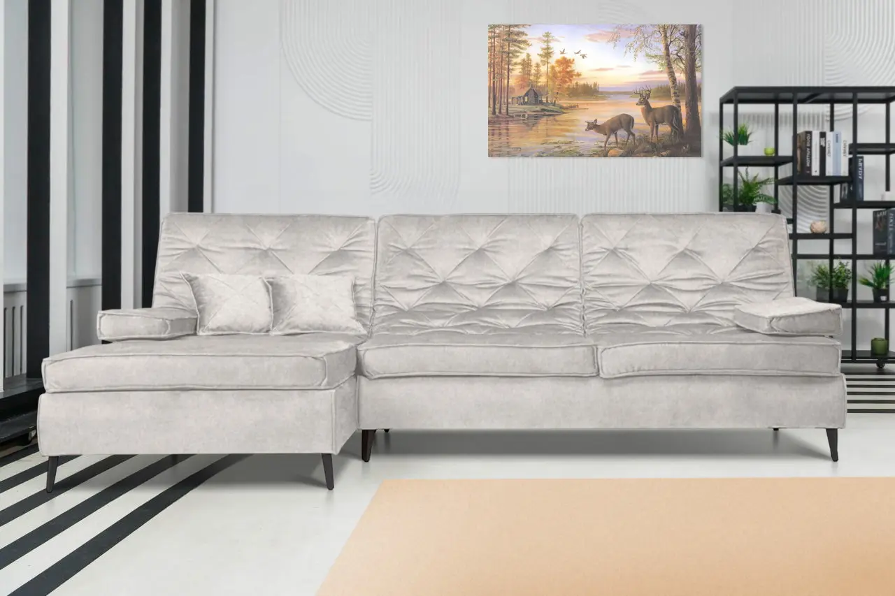 Диван угловой Charmbed London-3 Mono 03 (Light Grey)