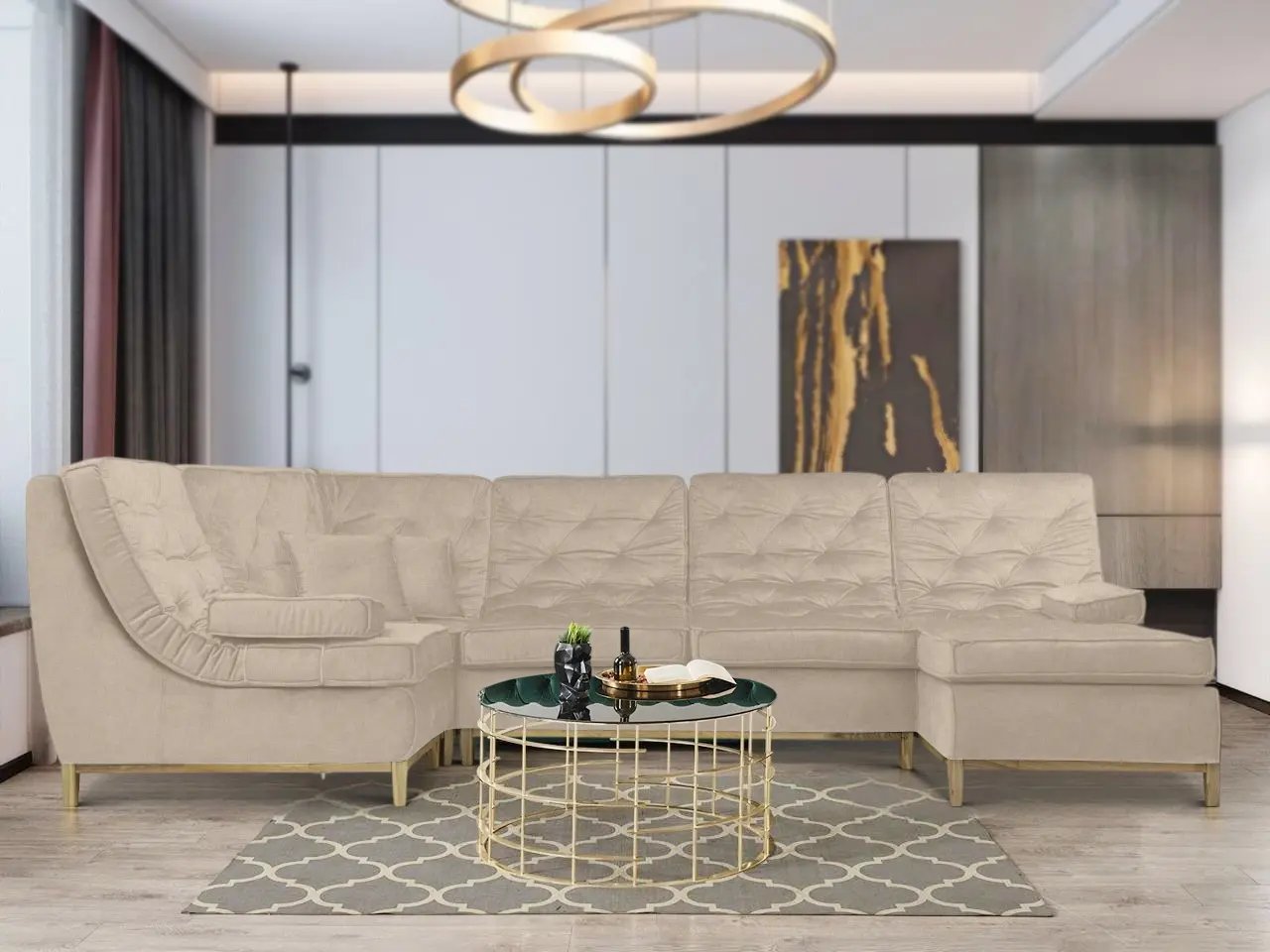 Canapea de colt Charmbed London 5 Mini Vogue 01 (Cream)