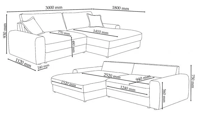 Диван угловой Charmbed Napoli Whisper 17 лево (Grey)