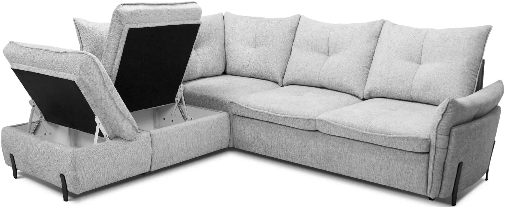 Canapea de colt Charmbed Rimini Mono 03 stanga (Light Grey) - 5