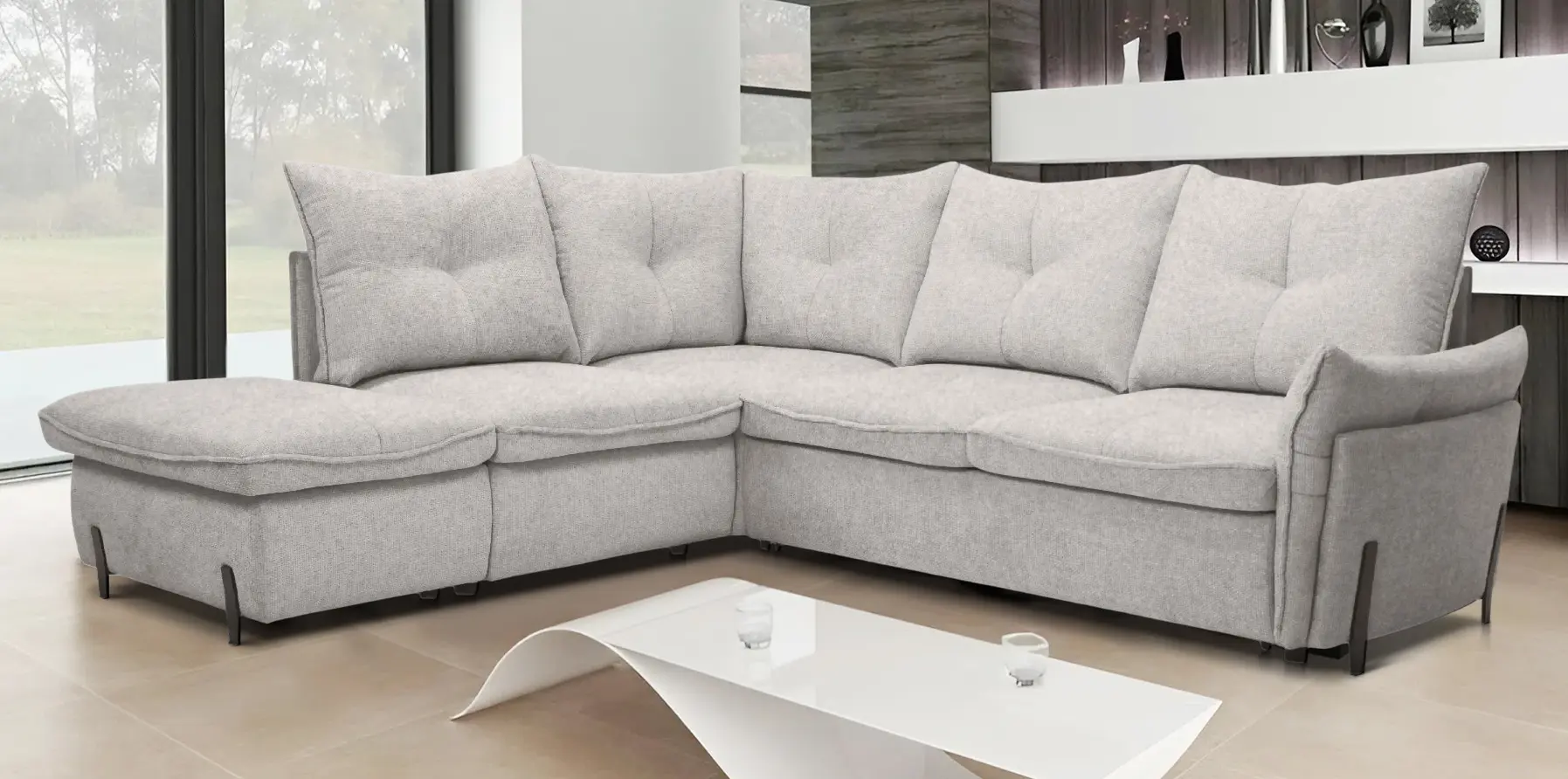 Canapea de colt Charmbed Rimini Mono 03 stanga (Light Grey)