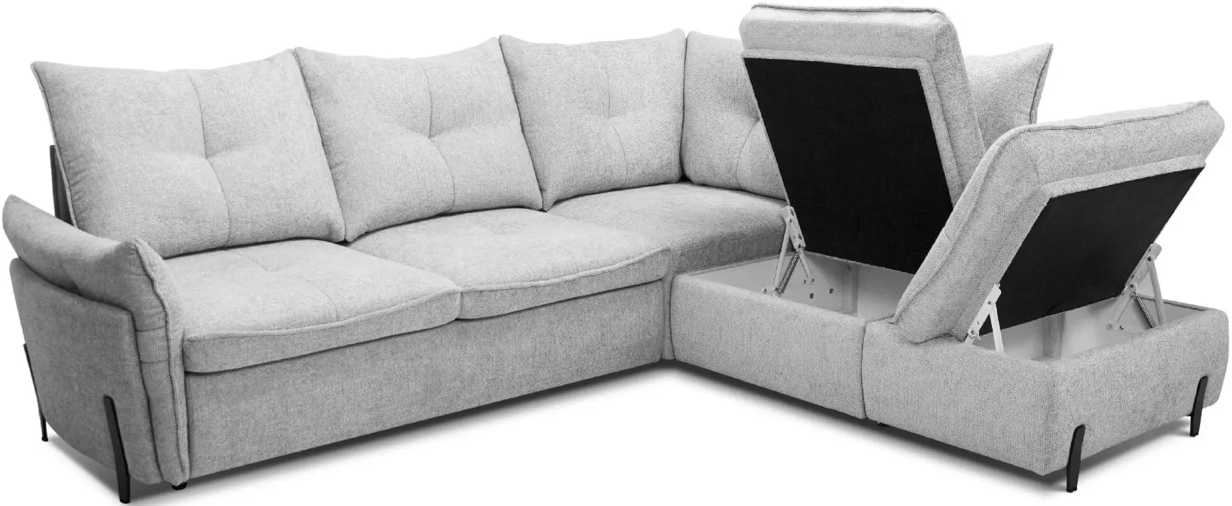 Canapea de colt Charmbed Rimini Mono 03 dreapta (Light Grey) - 5