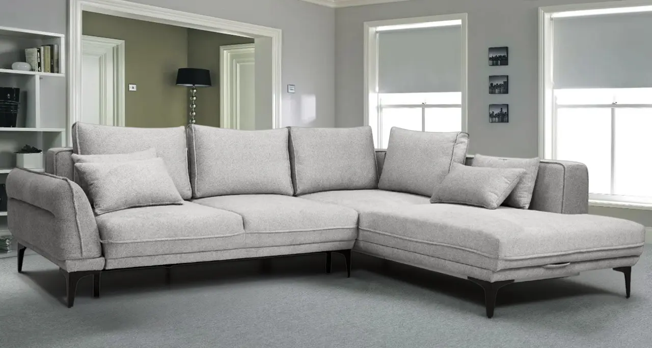 Canapea de colt Charmbed Rome Bonaparte 07 dreapta (Light Grey)