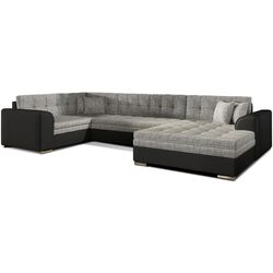 Canapea in forma de U Eltap Damario Berlin 01/Soft 11 Right (Gray/Black)