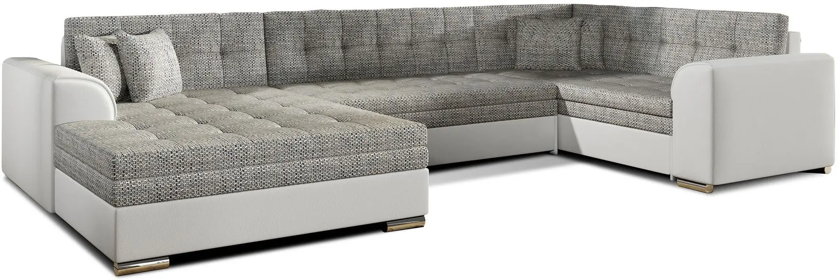 Canapea in forma de U Eltap Damario Berlin 01/Soft 17 Left (Gray/White)