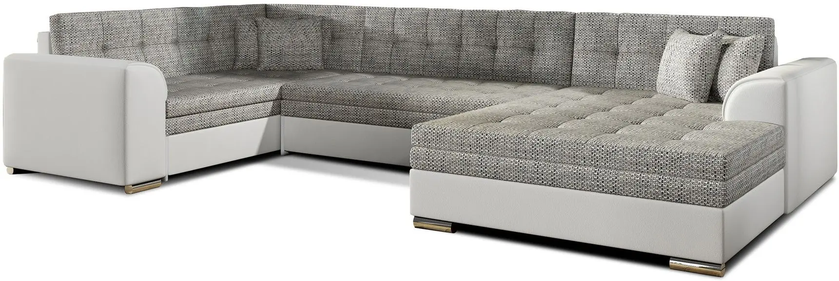 Canapea in forma de U Eltap Damario Berlin 01/Soft 17 Right (Gray/White)