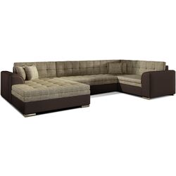 Canapea in forma de U Eltap Damario Berlin 03/Soft 66 Left (Beige/Brown)