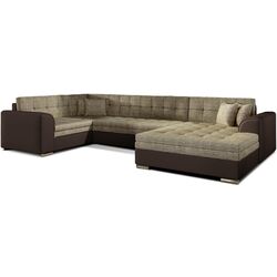Canapea in forma de U Eltap Damario Berlin 03/Soft 66 Right (Beige/Brown)