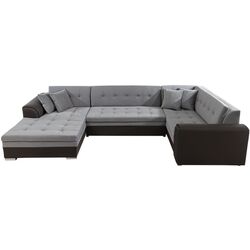 Canapea in forma de U Eltap Damario Matt Velvet 85/Kongo 195 Left (Gray/Brown-Gray)