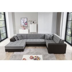 Canapea in forma de U Eltap Damario Matt Velvet 85/Kongo 195 Right (Gray/Brown-Gray) Thumb