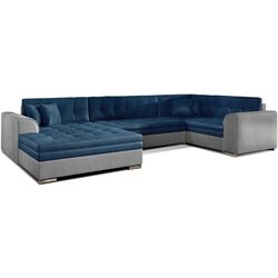 Диван П-образный Eltap Damario Monolith 77/Monolith 84 Left (Blue/Gray Light)