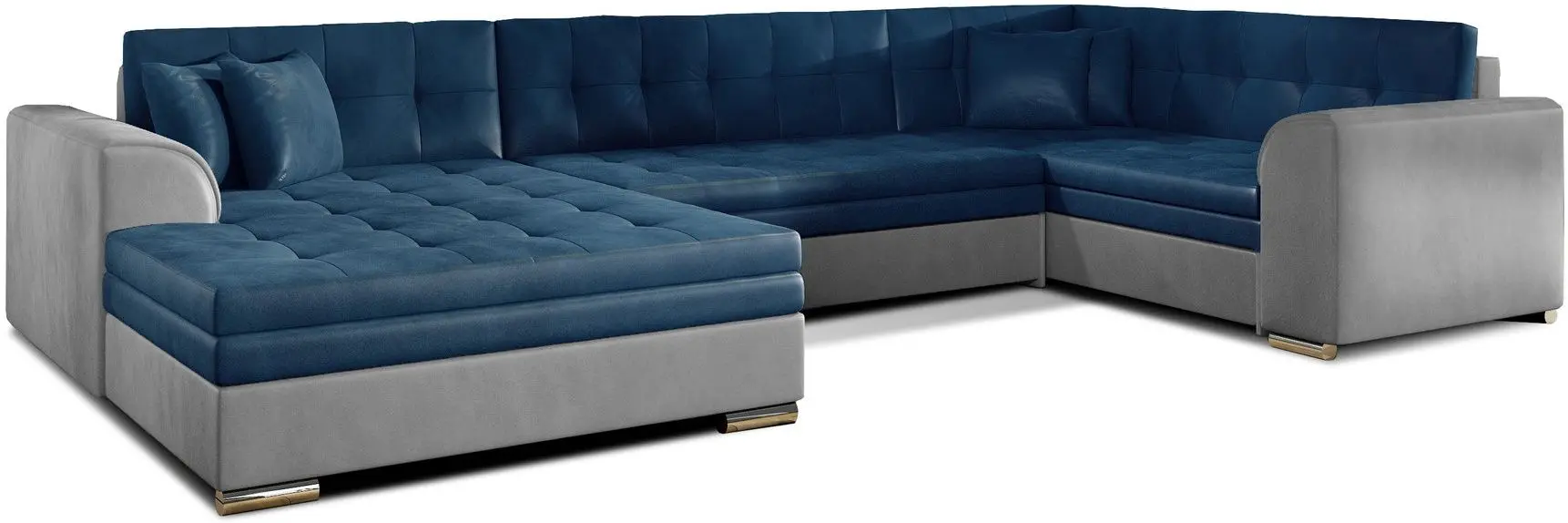 Canapea in forma de U Eltap Damario Monolith 77/Monolith 84 Left (Blue/Gray Light)