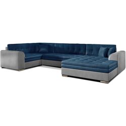 Диван П-образный Eltap Damario Monolith 77/Monolith 84 Right (Blue/Gray Light)