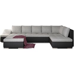 Canapea in forma de U Eltap Giovanni Berlin 01/Soft 11 Left (Gray/Black)