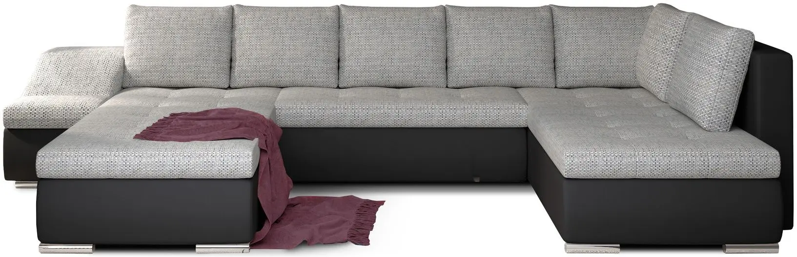Canapea in forma de U Eltap Giovanni Berlin 01/Soft 11 Left (Gray/Black)