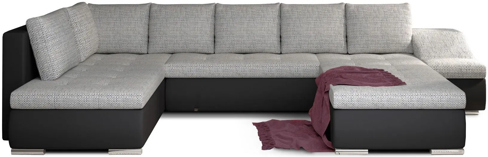 Canapea in forma de U Eltap Giovanni Berlin 01/Soft 11 Right (Gray/Black)