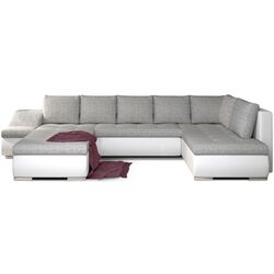 Диван П-образный Eltap Giovanni Berlin 01/Soft 17 Left (Gray/White)