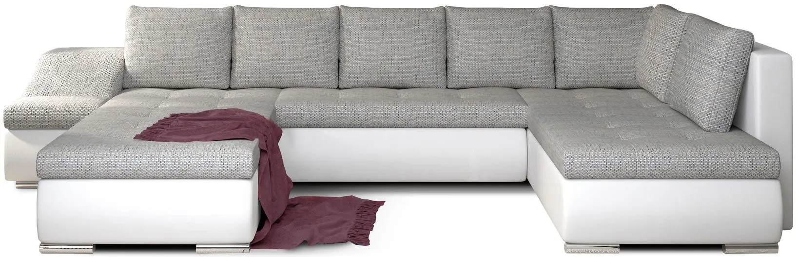 Диван П-образный Eltap Giovanni Berlin 01/Soft 17 Left (Gray/White)