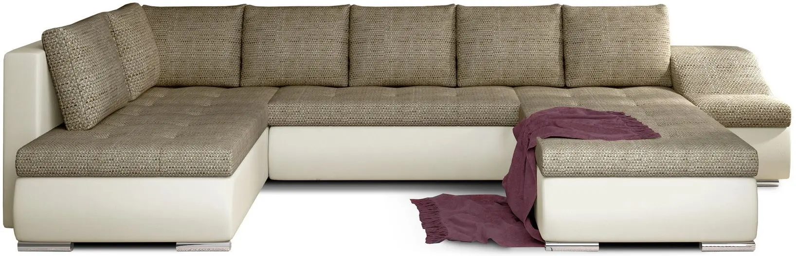 Canapea in forma de U Eltap Giovanni Berlin 03/Soft 33 Right (Beige/Cream)